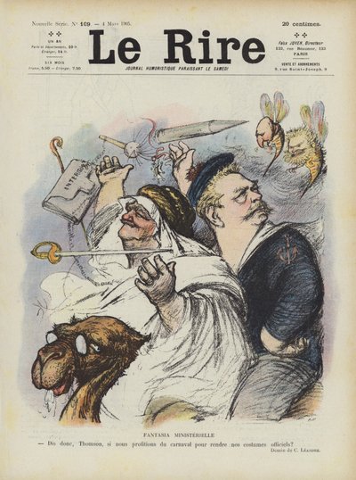 Fantaisie ministérielle. Illustration pour Le Rire - Charles Leandre
