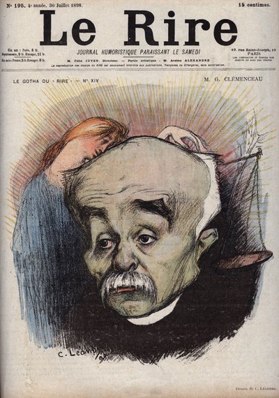 Portrait de Georges Clemenceau (1841-1929) - la balance fait référence au journal 
