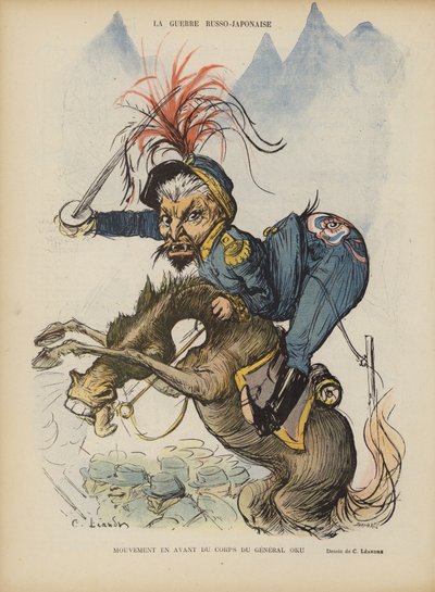 La guerre russo-japonaise. Illustration pour Le Rire - Charles Leandre
