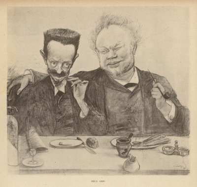 Deux amis (lithographie) - Charles Leandre