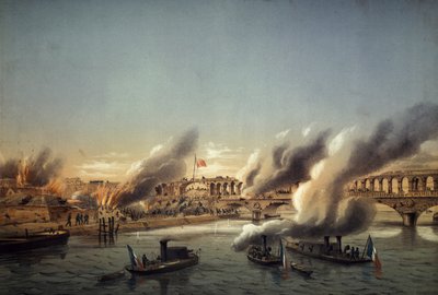 Flottille de la Seine forçant l