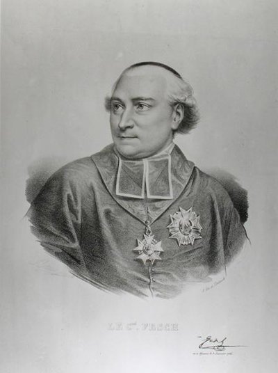 Portrait du cardinal Joseph Fesch (1763-1839) gravé par François Séraphin Delpech - Charles Louis (after) Bazin