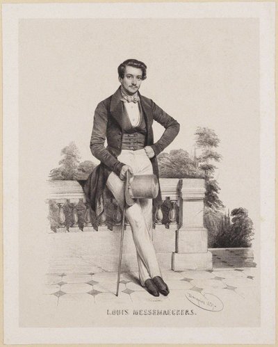 Portrait du compositeur Louis Messemaeckers 1809-1889, 1837 - Charles Louis Baugniet
