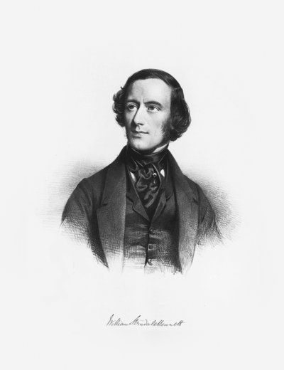 Portrait du compositeur William Sterndale Bennett 1816-1875 - Charles Louis Baugniet