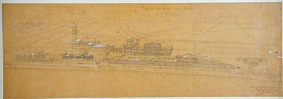 Conceptions pour la transformation des Dunes à Ostende incluant la maison de vacances de la famille royale belge - Charles Louis Girault