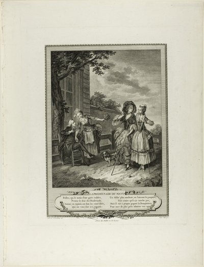 Morning Walk, from Monument du Costume Physique et Moral de la fin du Dix-huitième siècle - Charles Louis Lingée