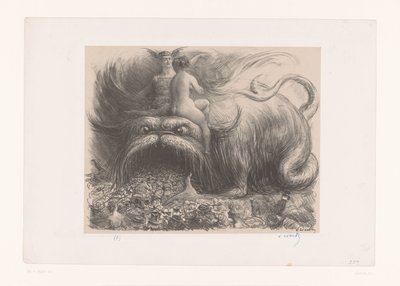 Monstre dévorant des gens - Charles Lucien Leandre