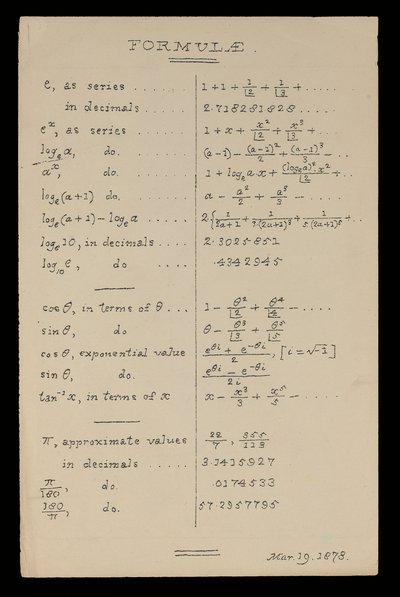 Formules, Oxford - Charles Lutwidge Dodgson
