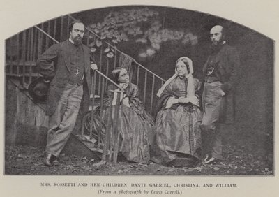 Mme Rossetti et ses enfants Dante Gabriel, Christina et William - Charles Lutwidge Dodgson