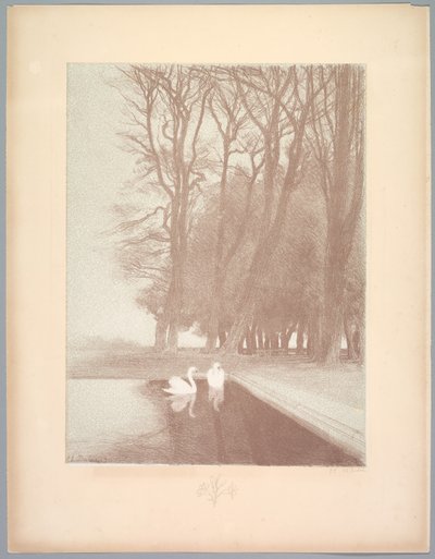 Suite de Paysages: Paysage, Planche 6, Remarque, Lys - Charles Marie Dulac