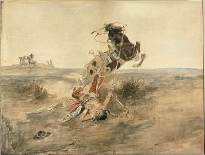 Guerrier indien tombé - Charles Marion Russell