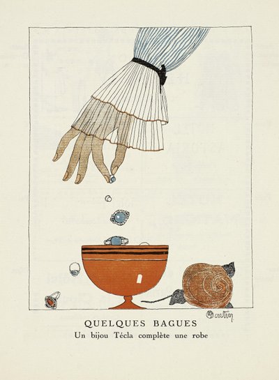 Publicité pour "Tecla", de la Gazette de Bon Ton, publié en 1920 - Charles Martin