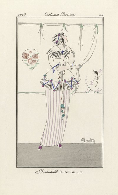 Déshabillé du matin, de Costumes Parisiens, pub.1913 - Charles Martin
