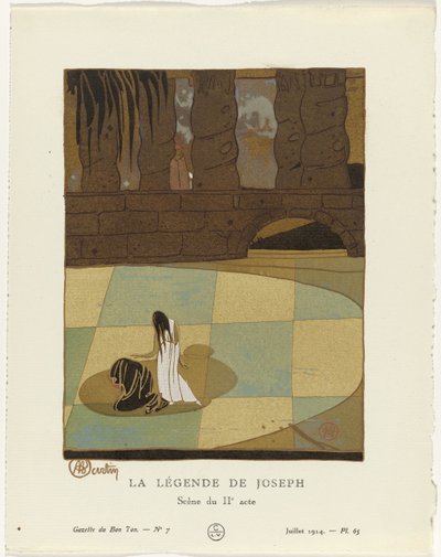 Gazette du Bon Ton, 1914 - No. 7 : La Légende de Joseph / Scène du IIe acte - Charles Martin