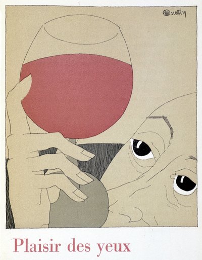Plaisir des yeux - dans Monseigneur le vin, dessin de Charles Martin, fascicule des Établissements Nicolas - Charles Martin