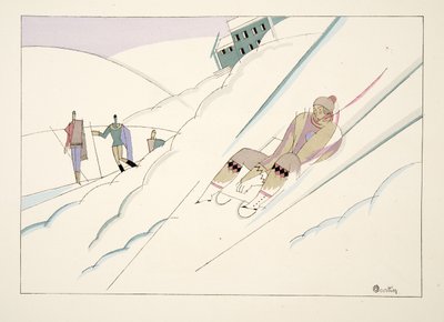 Traîneau, de Sports & Divertissements, pub. 1914 - Charles Martin