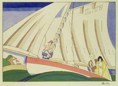 Yachting, vers 1920 - Charles Martin