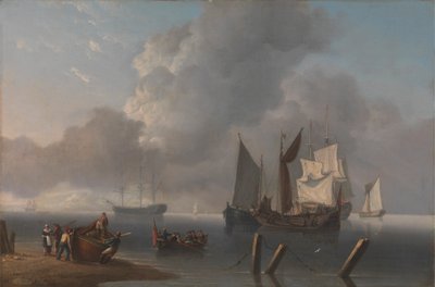 Navires de guerre au large, l