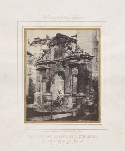 Fontaine du Jardin du Luxembourg (grotte de Marie de Médicis) - Charles Marville