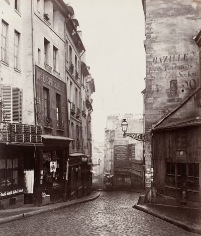 Rue de la Montagne-Sainte-Geneviève near the Intersection of Rue LaPlace (Rue de la Montagne-Sainte-Geneviève prés de carrefour de la rue LaPlace) - Charles Marville