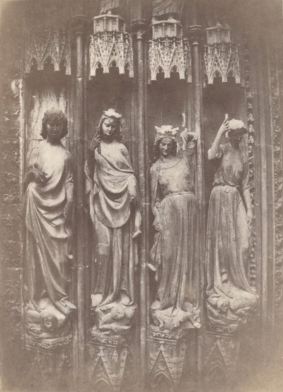 Les Vertus écrasant les Vices, Cathédrale de Strasbourg - Charles Marville