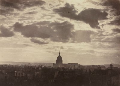 Sans titre Étude de nuages avec Les Invalides, 1860 - Charles Marville