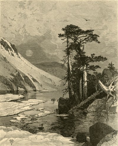 Lac gelé, au pied du pic de James, 1874 - Charles Maurand