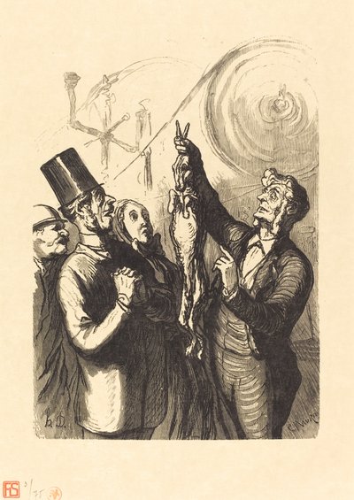 Exposition universelle: Le fabricant de chapeaux de feutre - Charles Maurand after Honoré Daumier