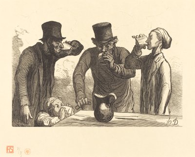 Physiologie du Buveur : les quatre âges - Charles Maurand after Honoré Daumier