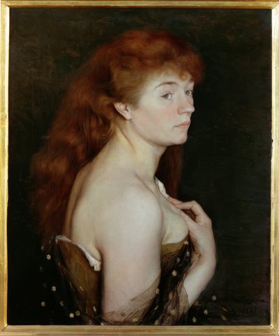 Portrait de jeune femme rousse - Charles Maurin