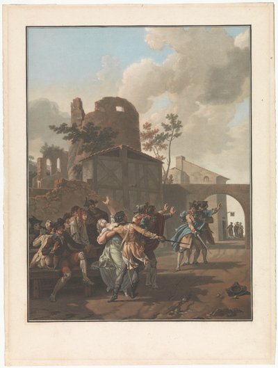 Quatre scènes de la vie villageoise (série) - Charles Melchior Descourtis