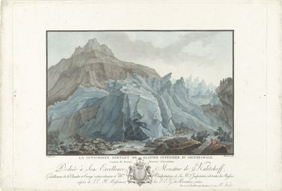 Glacier près de Grindelwald (Vues remarquables des montagnes de la Suisse) - Charles Melchior Descourtis