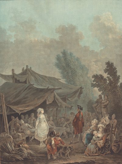 Noce de village, 1785 - Charles Melchior Descourtis