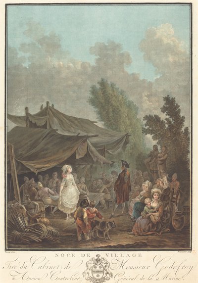 Noce de Village, 1785 - Charles Melchior Descourtis
