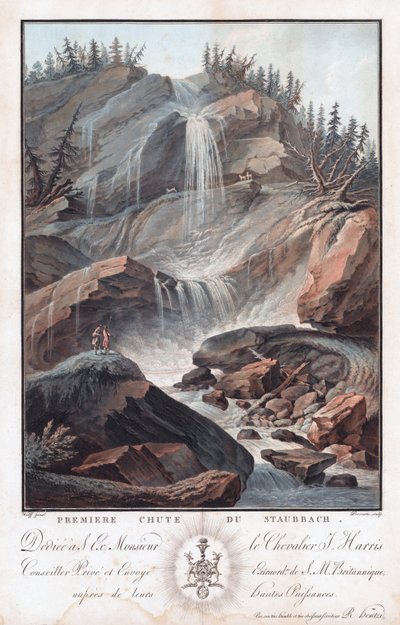 Premiere Chute Du Staubbach, fin 18e-début 19e siècle
18e-début 19e siècle (Eau-forte et acquatint) - Charles Melchior Descourtis