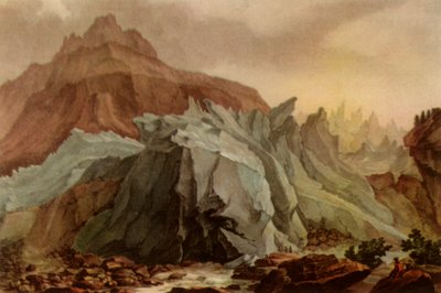 La Lütschine sortant du glacier inférieur de Grindelwald, 1782-1785 - Charles Melchior Descourtis
