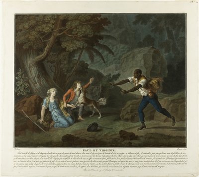 La nuit, planche 1 de Paul et Virginie - Charles Melchior Descourtis