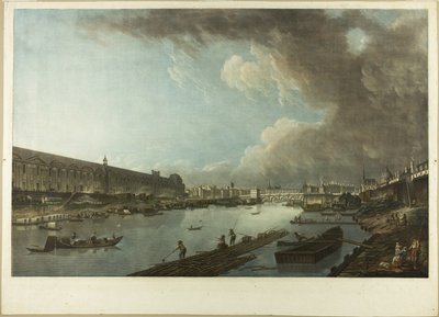 Vue des Tuileries, du Louvre et du Pont Neuf - Charles Melchior Descourtis