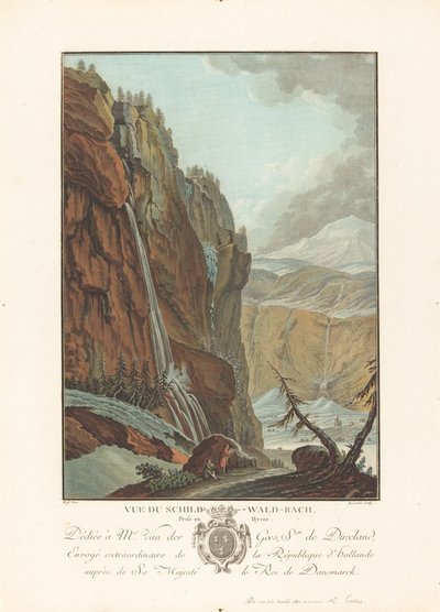 Vue du Schild-Wald-Bach prise en hiver - Charles Melchior Descourtis