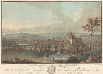 Vue générale des Alpes et Glaciers - Charles Melchior Descourtis