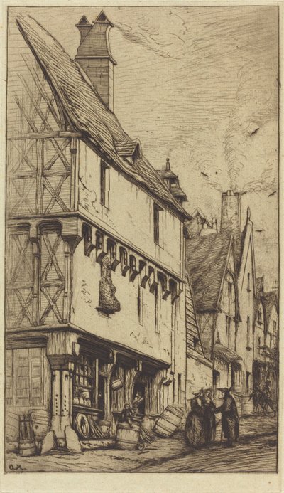 Ancienne habitation à Bourges, dite "La Maison du Musicien" - Charles Meryon