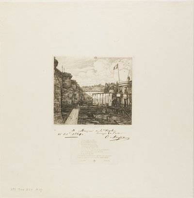 Établissement de bains froids Chevrier, Paris - Charles Meryon