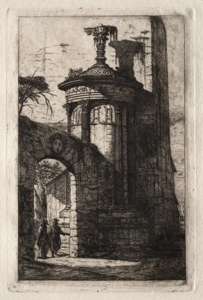 Entrée du Couvent des Capucins Français à Athènes - Charles Meryon