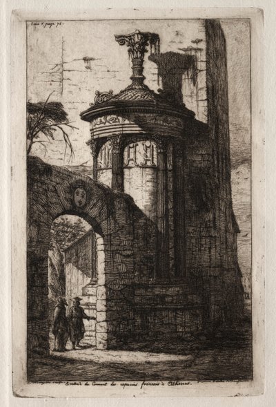 Entrée du couvent des Capucins français à Athènes, 1854 - Charles Meryon