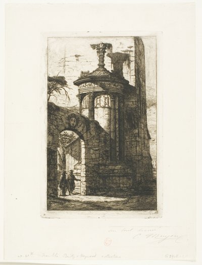 Entrée du monastère des Capucins français à Athènes - Charles Meryon