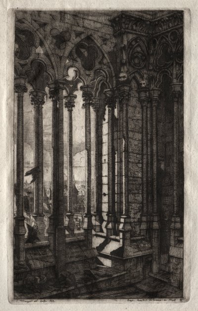 Eaux-fortes de Paris : La Galerie de Notre-Dame, 1853 - Charles Meryon