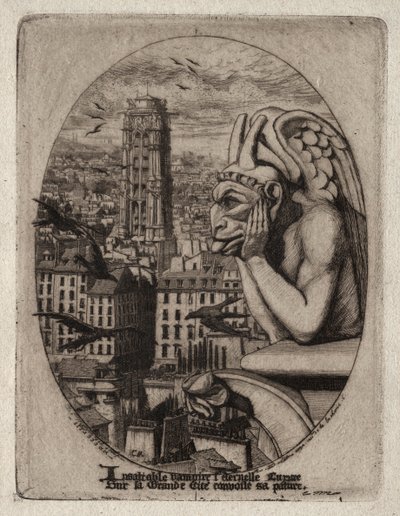 Eaux-fortes de Paris : La Gargouille, 1853 - Charles Meryon