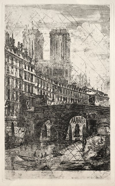 Eaux-fortes de Paris : Le Petit Pont - Charles Meryon