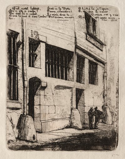 Eaux-fortes de Paris : La rue des Mauvais Garçons, 1854 - Charles Meryon