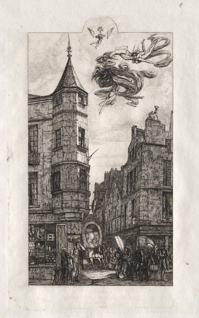 Eaux-fortes de Paris : Tourelle, rue de l